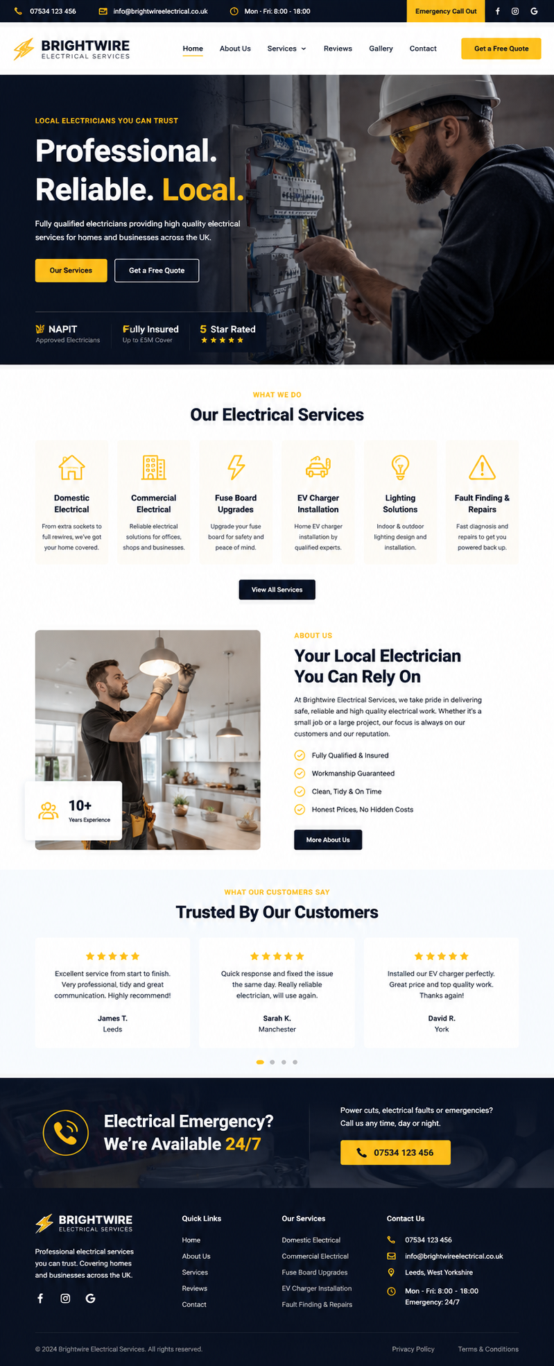 Custom business website designed by WSS Web